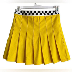 Vans X Tierra Whack pleated skirt in yellow NWT Sz 28